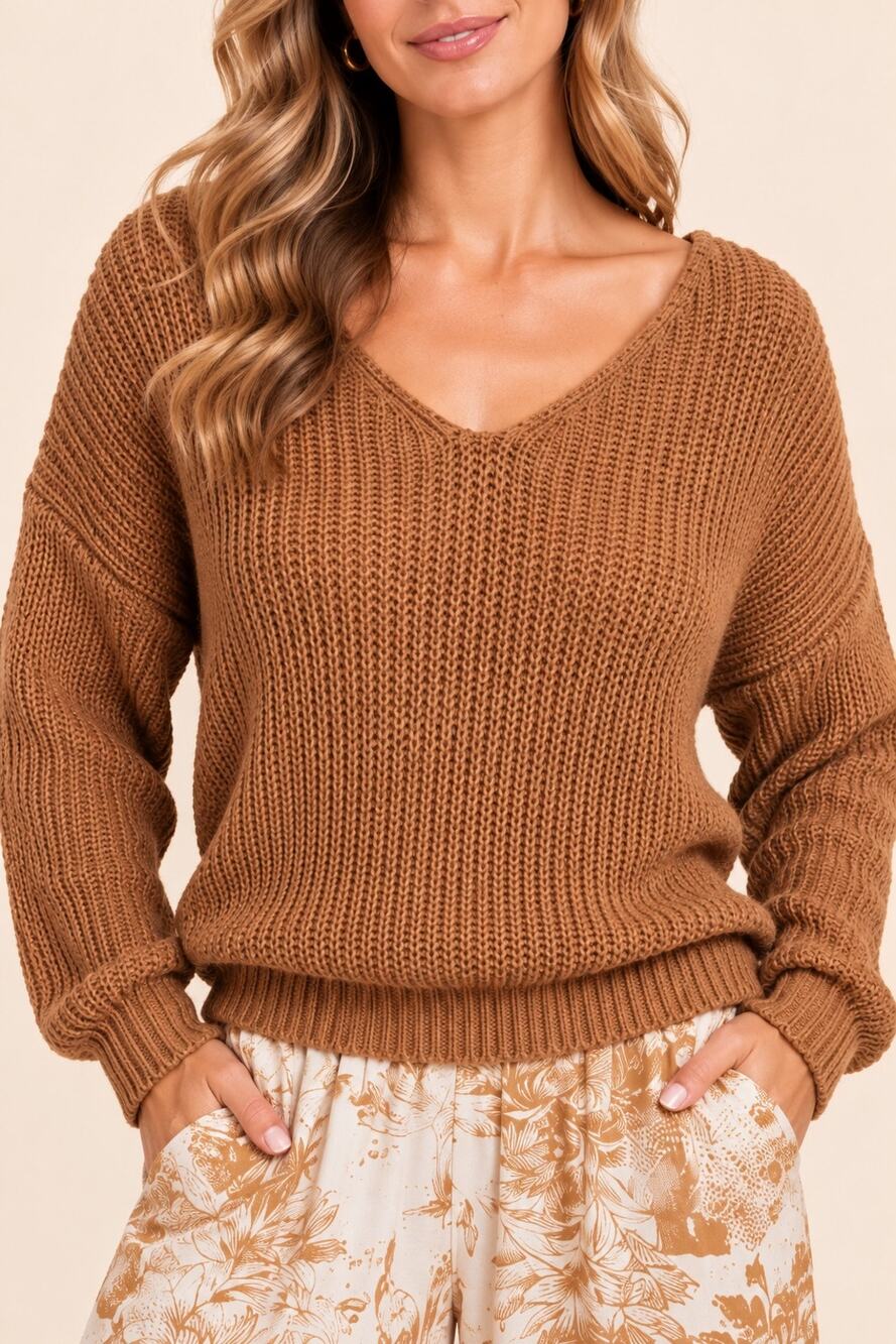 Scandal Italy Twisted Back Sweater